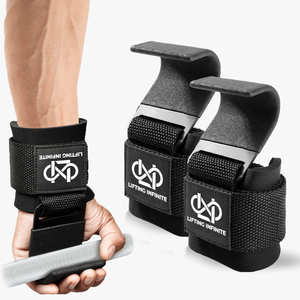 Ganchos de Levantamiento de Pesas de Alta Resistencia Lifting Infinite, Agarraderas de Potencia, Correas para Muñecas, Equipo de Fitness OEM - Product Image 1