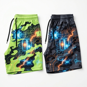 Pantalones cortos de malla con gráfico de grafiti abstracto urbano personalizado para hombre, pantalones cortos deportivos de baloncesto con sublimación para entrenamiento - Product Image 4