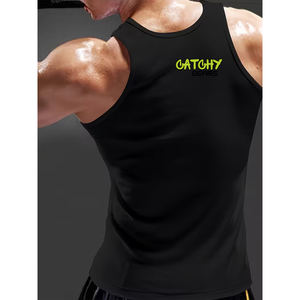 Camiseta sin mangas para hombre, ligera, transpirable, deportiva, para gimnasio, entrenamiento, verano, venta al por mayor - Product Image 2