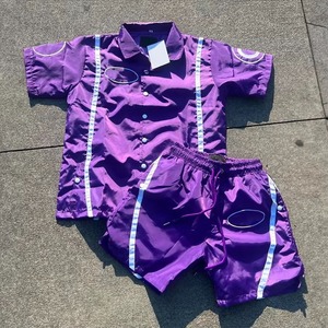 Summer <b>Beach</b> Custom Knitted Breathable <b>Windbreaker</b> Polo Shirts & Shorts Set for Men with Front Logo-Streetwear - Product Image 5