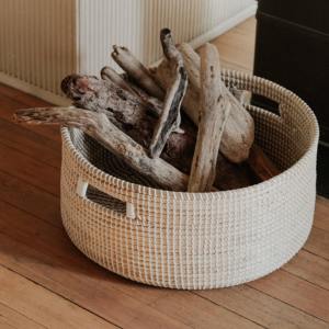 Cesta de suelo de hierba marina natural, cesta de almacenamiento hecha a mano, venta al por mayor, ecológica, hecha en Vietnam - Product Image 3