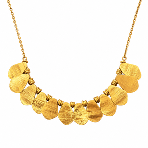 Collier bib en laiton doré antique, maille géométrique foncée avec bordure en chaîne épaisse, bijoux audacieux pour la vente en gros - Product Image 4