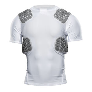 Camiseta Deportiva Acolchada de Manga Corta OEM, Camiseta de Protección para Fútbol y Rugby, Camiseta de Compresión Acolchada Transpirable de Manga Corta - Product Image 1