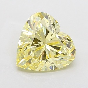 Diamant en forme de cœur de 3,00 carats, jaune intense fantaisie, pureté VVS2, taille excellente, diamant certifié pour bijoux de luxe - Product Image 1