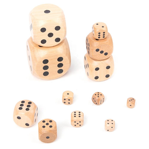 Juego de dados de madera con puntos para entretenimiento, juegos educativos de mesa, viajes, juguetes para casa de muñecas - Product Image 3