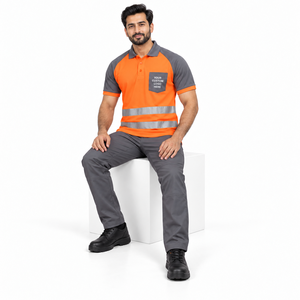 Camiseta Polo de Alta Visibilidad con Logotipo Personalizado para Empresas de Construcción, Equipos de Servicio y Uniformes de Trabajo Comerciales - Product Image 2