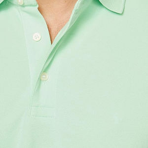 Polo para hombre de manga corta, tela piqué transpirable, top informal, ropa de verano de color liso - Product Image 3