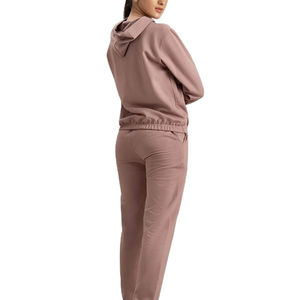 Ensemble de survêtement vintage pour femme, 2 pièces, de haute qualité, avec logo personnalisé, pantalon de jogging et sweat à capuche, 100% coton molletonné - Product Image 5