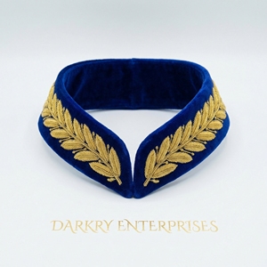 Cuello Alto de Terciopelo con Hoja de Roble Bordada a Mano con Hilo de Oro, Personalizado y de Lujo, para Prendas Formales, Uniformes y Insignias - Product Image 6