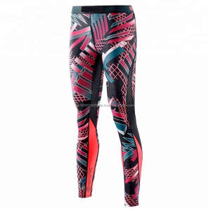 Low Price Breathable Polyester/Nylon Mid Waist Good Quality Printed Women Leggings Available New Designs Custom Logo Size Colors - Product Image 3