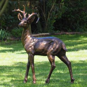 Estatua de Reno de Tamaño Real Hecha a Mano con Técnica de Fundición, Decoración Navideña, Artículos para Eventos, Escultura de Ciervo de Bronce Personalizable - Product Image 4