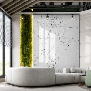 Azulejos de Porcelana Blanca Magma 600x1200mm, Acabado Pulido, Aspecto Mármol, Antideslizantes, para Piso y Pared, para Baño y Sala de Estar - Product Image 1