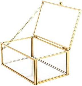 Glass Jewellery Box With Metal Frame For Jewelry Organizers And Decorative Use - Product Image 5