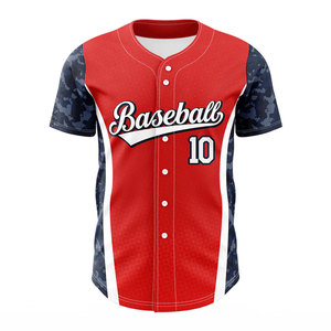 Camiseta de Béisbol a Rayas con Número de Equipo y Diseño Impreso Personalizado, Camisetas de Béisbol con Transferencia Térmica Impresas Personalizadas al por Mayor - Product Image 1
