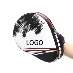 Mitaines de frappe personnalisées de haute qualité avec logo, coussinets de frappe incurvés, sac de frappe à crochet pour entraînement, 14 oz, en cuir durable et écologique, pour le kick-boxing - Product Image 2