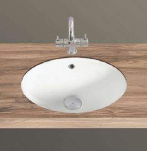 Vasque sous plan ovale polyvalente pour salle de bain, toilettes, hôtel, école, facile à nettoyer, élégante pour appartement - Product Image 3