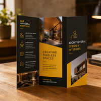 Impression de flyers personnalisés avec brochure tri-pliante pour la promotion, impression en gros de dépliants et de menus pour les marques