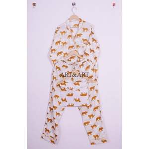 ชุดนอนผู้หญิงทำมือใหม่ล่าสุด ผ้าฝ้ายนุ่มสบาย เหมาะสำหรับใส่พักผ่อนยามค่ำคืนในฤดูร้อน ผ้าทอ - Product Image 5