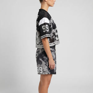 Ensemble Maillot et Short de Football Personnalisé 2026 Imprimé Oversize Unisexe Streetwear Vintage Graphique en Maille - Product Image 2