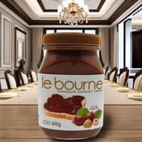Pâte à tartiner au chocolat et aux noisettes certifiée Halal, délicieuse, en format OEM, emballage en boîte, crème marron solide d'origine, confiture en pâte épaisse