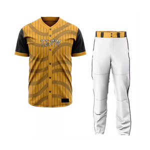 High Quality Lightweight Baseball Uniform 100% Polyester Short Sleeve Uniforms All Season Fully Customized Baseball Uniform <b>Set</b> - Product Image 1