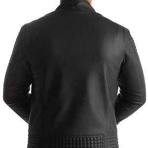 Veste en cuir d'hiver pour hommes sur mesure avec motifs spécifiques personnalisables sur les manches - Product Image 4