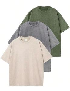 T-shirt délavé à l'acide 100% Coton, T-shirt de luxe délavé, T-shirt parfait grande taille, T-shirt vierge vintage ajusté pour hommes de BD - Product Image 3