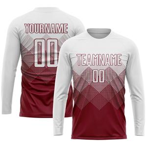 Uniformes de Fútbol Sublimados Personalizados, Conjuntos de Camisetas de Fútbol Transpirables en Verde y Blanco, para Jóvenes y Hombres, Manga Larga - Product Image 3