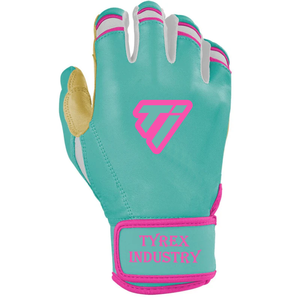 ถุงมือตีเบสบอลแบบกำหนดเอง OEM สีเขียวอมฟ้าชมพู สำหรับมืออาชีพ เด็กและผู้ใหญ่ ขายส่งจากผู้ผลิต - Product Image 5