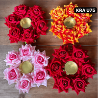 Porte-bougie rose pour Noël, décoration festive de mariage, pendaison de crémaillère Diwali, cadeaux de retour, bougeoir