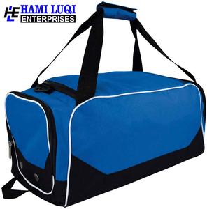 Bolsa de lona deportiva para gimnasio unisex al por mayor con bolsillo para zapatos laterales forro de poliéster de nailon cierre de cremallera para equipaje de mano al aire libre - Product Image 2