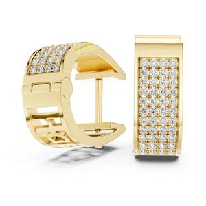 Pendientes Huggie de Oro Rosa de 18kt con Diamantes CVD de Corte Brillante Cultivados en Laboratorio, Certificados por IGI, Joyería Nupcial para Mujer, 8G, de Moda - Product Image 6