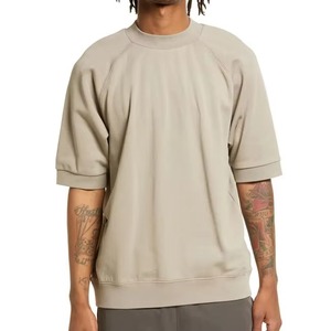 Camiseta de Diseño Urbano para Hombre, Cuello Alto, Manga Corta, 100% Algodón, Gruesa, Transpirable y Ecológica - Product Image 1