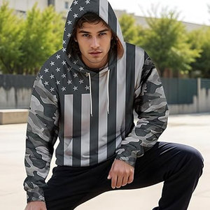 Oversized Men’s High Street Hoodie Casual Sportswear Big Pocket Pullover Sublimation Printing Hoodies OEM Clothing Manufacturer - Product Image 4