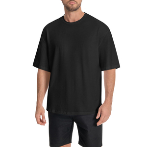 Camiseta Holgada Oversize de Algodón Mezclado, Estilo Casual y Urbano, Manga Corta, Tejido Pesado, Cómoda y Elegante - Product Image 4