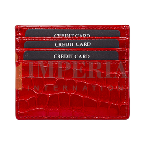กระเป๋าใส่บัตรเครดิตหนังแท้ลายจระเข้สีแดงรุ่นใหม่ปี 2026 ขนาดเล็ก 4 นิ้ว สำหรับใช้ในชีวิตประจำวัน - Product Image 3