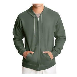 Sweat-shirt à capuche pour homme, fermeture éclair, tissu respirant et écologique, impression du logo sur le devant, manches longues, hiver - Product Image 4