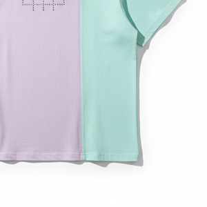 เสื้อยืดโอเวอร์ไซส์ประดับเพชรเทียมสำหรับผู้ชาย พิมพ์โลโก้ตามสั่ง ผ้าคอตตอนหนานุ่ม สไตล์ Y2K สตรีทแวร์ ฮิปฮอป ทรงไหล่ตก ไซส์ใหญ่ - Product Image 2