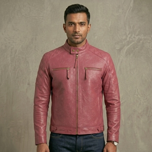 Stand Collar <b>Jacket</b> Customized Logo High Street Genuine <b>Leather</b> OEM Designed Streetwear Best-Selling Men's <b>Long</b>-Length Winter - Product Image 1