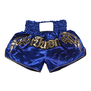 Pantalones Cortos de Muay Thai con Bordado Personalizado, Uniforme de Artes Marciales Mixtas para Hombre, 100% Poliéster Satinado, Pantalones Cortos de Kick Boxing Unisex - Product Image 1
