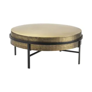 Elegante Mesa de Centro Redonda de Hierro Forjado, Estilo Costero Moderno, Desmontable, Decoración para el Hogar, Diseño Premium, Zahid Exports - Product Image 1