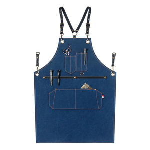 Delantal de barbero de calidad, delantal utilitario para salón de belleza, delantal de lona con imitación de cuero, delantal de barbero premium con múltiples bolsillos reforzados - Product Image 1