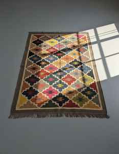 Alfombras Kilim Modernas de Diseño Colorido, Tejidas a Mano con Yute y Lana, para Sala de Estar, Dormitorio y Estudio - Product Image 2