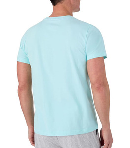 T-shirt Homme Col V Uni Manches Courtes 2025/2026 en Coton Doux Respirant Séchage Rapide – Tenue Décontractée Personnalisable - Product Image 2