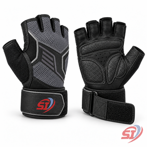 Custom <b>Men</b>’s Training <b>Gloves</b> Padded Weightlifting <b>Gloves</b> with Wrist Support Supplier - Product Image 6