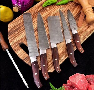 Latest Cooking <b>Knife</b> Set Durable Damascus Steel Blades High Quality <b>Kitchen</b> Tasks Chef <b>Knife</b> Set Available At Wholesale Rate - Product Image 1