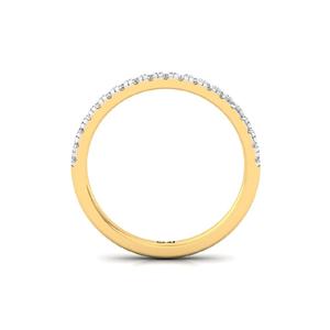 Radiance Royale Luxury Cut Lab Grown Diamond Half <b>Eternity</b> <b>Ring</b> 925 Sterling <b>Silver</b> Gold Plated Finish for Women Wedding - Product Image 3