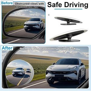 Set di 2 Specchietti Convessi HD Senza Cornice per Angoli Ciechi, Accessori per Specchietti Laterali Auto per Migliorare la Visibilità - Product Image 2