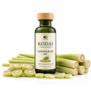 Aceite Esencial de Limoncillo de Tamil Nadu 100% Puro y Natural de Kodai Global Export, Destilado al Vapor, para Aromaterapia Facial, Limpieza Sin Dolor - Product Image 1