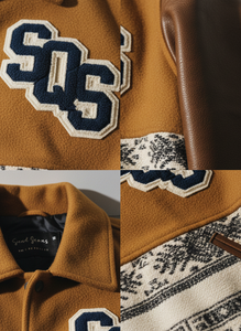 Veste de baseball premium pour homme, style streetwear, en polyester, à manches longues, prix usine, pas cher. - Product Image 3